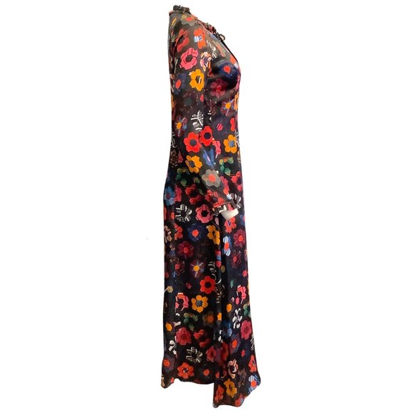 Jonathan Cohen Multicolor Graphic Printed Silk Casual Maxi Dress - Picture 2 of 4